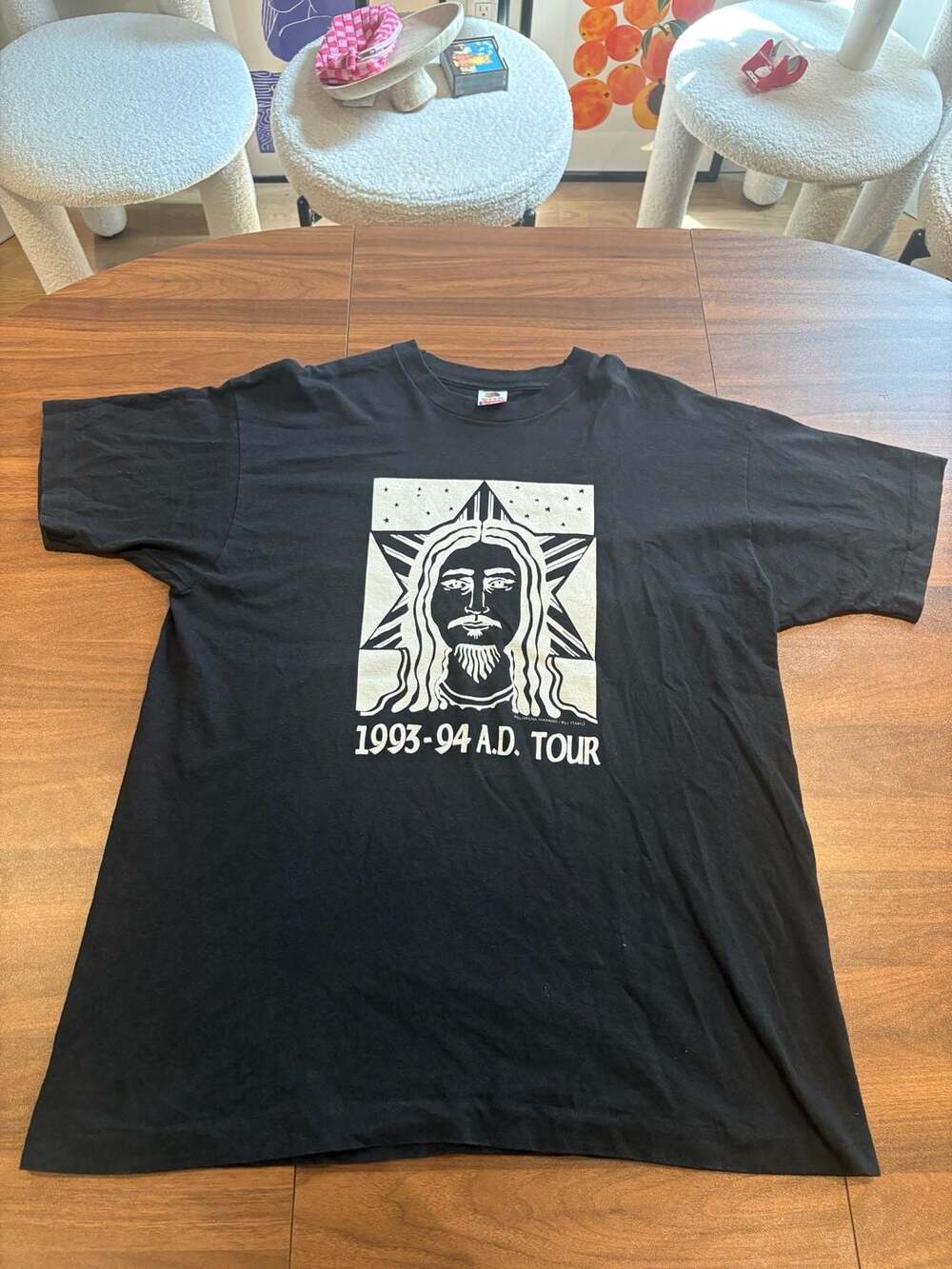 Vintage 1993-94 A.D. Tour Jesus Christ T-Shirt Philomena Marano Bill Stabile XL
